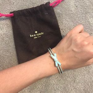 Kate Spade blue and gold bangle bracelet